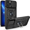 Hurtel Hybrid Armor Camshield case for iPhone 13 Pro armored case with camera cover black - (Hybrid Armor Camshield iPhone 13 Pro BLACK)