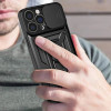 Hurtel Hybrid Armor Camshield case for iPhone 14 Plus armored case with camera cover black - (Hybrid Armor Camshield iPhone 14 Plus BLACK)