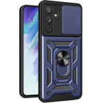 Hurtel Hybrid Armor Camshield case for Samsung Galaxy A54 5G armored case with camera cover blue - (Hybrid Armor Camshield Samsung A54 BLUE)