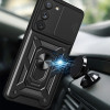 Hurtel Hybrid Armor Camshield case for Samsung Galaxy S23+ armored case with camera cover blue - (Hybrid Armor Camshield Samsung S23 Plus BLUE)