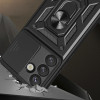 Hurtel Hybrid Armor Camshield with Camera Cover and Metal Ring for Samsung Galaxy S25 - Black - (Hybrid Armor Camshield Samsung Galaxy S25 Black)