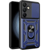 Hurtel Hybrid Armor Camshield with Stand and Camera Cover for Samsung Galaxy A26 - Blue - (Hybrid Armor Camshield Samsung Galaxy A26 Blue)