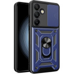 Hurtel Hybrid Armor Camshield with Stand and Camera Cover for Samsung Galaxy A26 - Blue - (Hybrid Armor Camshield Samsung Galaxy A26 Blue)