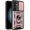 Hurtel Hybrid Armor Camshield with Stand and Camera Cover for Samsung Galaxy A26 - Pink - (Hybrid Armor Camshield Samsung Galaxy A26 Pink)