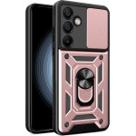 Hurtel Hybrid Armor Camshield with Stand and Camera Cover for Samsung Galaxy A36 - Pink - (Hybrid Armor Camshield Samsung Galaxy A36 Pink)