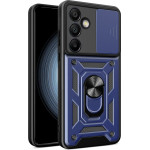 Hurtel Hybrid Armor Camshield with Stand and Camera Cover for Samsung Galaxy A56 - Blue - (Hybrid Armor Camshield Samsung Galaxy A56 Blue)
