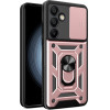Hurtel Hybrid Armor Camshield with Stand and Camera Cover for Samsung Galaxy A56 - Pink - (Hybrid Armor Camshield Samsung Galaxy A56 Pink)