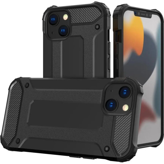 Hurtel Hybrid Armor case iPhone 14 Plus armored hybrid case black - (Hybrid Armor IPHONE 14 Plus BLACK)