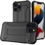 Hurtel Hybrid Armor case iPhone 14 Pro armored hybrid case black - (Hybrid Armor IPHONE 14 PRO BLACK)