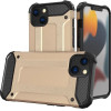 Hurtel Hybrid Armor Case Tough Rugged Cover for iPhone 13 golden - (Hybrid Armor iPhone 13 6,1 Gold)