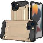 Hurtel Hybrid Armor Case Tough Rugged Cover for iPhone 13 golden - (Hybrid Armor iPhone 13 6,1 Gold)