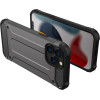 Hurtel Hybrid Armor Case Tough Rugged Cover for iPhone 13 Pro Max black - (Hybrid Armor iPhone 13 Pro Max 6,7 Black)