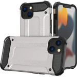 Hurtel Hybrid Armor Case Tough Rugged Cover for iPhone 13 silver - (Hybrid Armor iPhone 13 6,1 Silver)