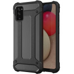 Hurtel Hybrid Armor Case Tough Rugged Cover for Samsung Galaxy A03s black - (Hybrid Armor Samsung A03S (166) Black)
