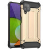 Hurtel Hybrid Armor Case Tough Rugged Cover for Samsung Galaxy A22 4G golden - (Hybrid Armor Samsung Galaxy A22 4G Gold)