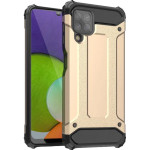 Hurtel Hybrid Armor Case Tough Rugged Cover for Samsung Galaxy A22 4G golden - (Hybrid Armor Samsung Galaxy A22 4G Gold)