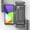 Hurtel Hybrid Armor Case Tough Rugged Cover for Samsung Galaxy A22 4G silver - (Hybrid Armor Samsung Galaxy A22 4G Silver)