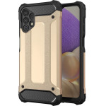 Hurtel Hybrid Armor Case Tough Rugged Cover for Samsung Galaxy A32 5G golden - (Hybrid Armor Samsung Galaxy A32 5G Gold)