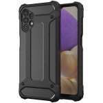 Hurtel Hybrid Armor Case Tough Rugged Cover for Samsung Galaxy A73 black - (Hybrid Armor Samsung A73 Black)
