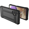 Hurtel Hybrid Armor Case Tough Rugged Cover for Samsung Galaxy A73 black - (Hybrid Armor Samsung A73 Black)