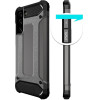 Hurtel Hybrid Armor Case Tough Rugged Cover for Samsung Galaxy S22+ (S22 Plus) black - (Hybrid Armor Samsung S22 Plus Black)