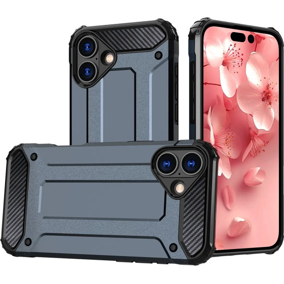 Hurtel Hybrid Armor iPhone 16 Plus Case - Blue - (Hybrid Armor iPhone 16 Plus blue)