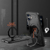 Hurtel Hybrid Armor Trendy Case with MagSafe for iPhone 16 - Black - (Hybrid Armor Trendy color matching MagSafe iPhone 16 black)