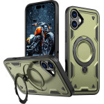 Hurtel Hybrid Armor Trendy Case with MagSafe for iPhone 16 Plus - Green - (Hybrid Armor Trendy color matching MagSafe iPhone 16 Plus olive green)