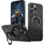 Hurtel Hybrid Armor Trendy Case with MagSafe for iPhone 16 Pro - Black - (Hybrid Armor Trendy color matching MagSafe iPhone 16 Pro black)