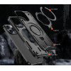 Hurtel Hybrid Armor Trendy Case with MagSafe for iPhone 16 Pro - Black - (Hybrid Armor Trendy color matching MagSafe iPhone 16 Pro black)