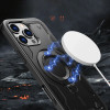 Hurtel Hybrid Armor Trendy Case with MagSafe for iPhone 16 Pro - Black - (Hybrid Armor Trendy color matching MagSafe iPhone 16 Pro black)