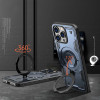 Hurtel Hybrid Armor Trendy Case with MagSafe for iPhone 16 Pro - Blue - (Hybrid Armor Trendy color matching MagSafe iPhone 16 Pro navy blue)