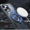 Hurtel Hybrid Armor Trendy Case with MagSafe for iPhone 16 Pro - Blue - (Hybrid Armor Trendy color matching MagSafe iPhone 16 Pro navy blue)