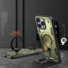 Hurtel Hybrid Armor Trendy Case with MagSafe for iPhone 16 Pro - Green - (Hybrid Armor Trendy color matching MagSafe iPhone 16 Pro olive green)
