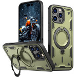 Hurtel Hybrid Armor Trendy Case with MagSafe for iPhone 16 Pro Max - Green - (Hybrid Armor Trendy color matching MagSafe iPhone 16 Pro Max olive green)