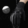 Hurtel Insulated, anti-slip sports phone gloves (size XL) - black - (Touchscreen gloves thickened 4 XL black)