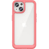 Hurtel iPhone 15 Plus Outer Space reinforced case with a flexible frame - red - (Outer Space Case IPHONE 15 PLUS RED)