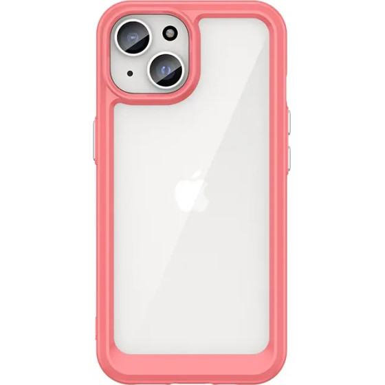 Hurtel iPhone 15 Plus Outer Space reinforced case with a flexible frame - red - (Outer Space Case IPHONE 15 PLUS RED)