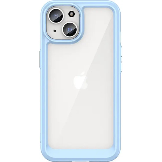 Hurtel iPhone 15 Plus Outer Space Reinforced Case with Flexible Frame - Blue - (Outer Space Case IPHONE 15 PLUS BLUE)