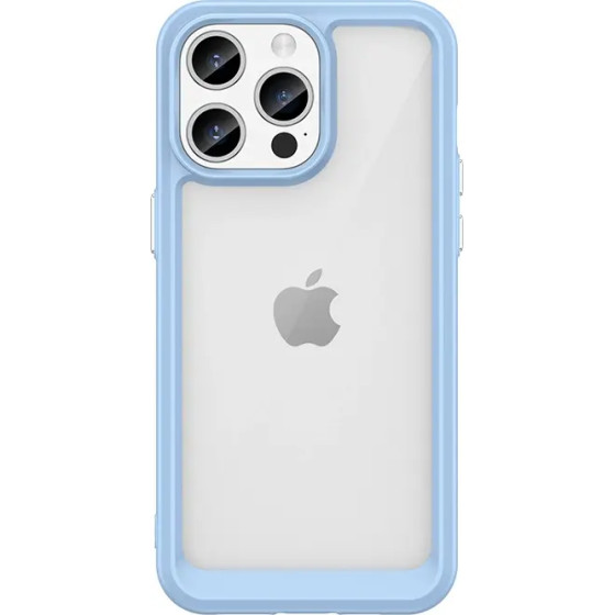 Hurtel iPhone 15 Pro Max Outer Space Reinforced Case with Flexible Frame - Blue - (Outer Space Case IPHONE 15 PRO MAX BLUE)
