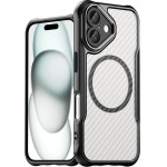 Hurtel Leading Series MagSafe Silicone Case for iPhone 16 Plus - Black - (Leading series MagSafe Iphone 16 Plus black)