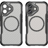 Hurtel Leading Series MagSafe Silicone Case for iPhone 16 Plus - Black - (Leading series MagSafe Iphone 16 Plus black)