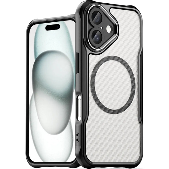 Hurtel Leading Series MagSafe Silicone Case for iPhone 16 Plus - Black - (Leading series MagSafe Iphone 16 Plus black)