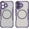 Hurtel Leading Series MagSafe Silicone Case for iPhone 16 Plus - Purple - (Leading series MagSafe Iphone 16 Plus purple)