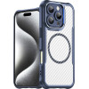 Hurtel Leading Series MagSafe Silicone Case for iPhone 16 Pro Max - Blue - (Leading series MagSafe Iphone 16 Pro Max blue)