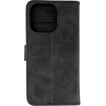 Hurtel Leather Book Case for iPhone 16 Pro - black - (Leather Book Case for iPhone 16 Pro Black)