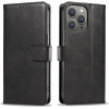 Hurtel Leather Book Case for iPhone 16 Pro Max - black - (Leather Book Case for iPhone 16 Pro Max Black)