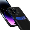 Hurtel Leather Stand Case case for iPhone 14 cover card wallet with stand black - (Leather Stand Case iPhone 14 Black)