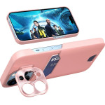 Hurtel Leather Stand Case for Samsung Galaxy S23 Card Wallet Cover with Stand Pink - (Leather Stand Case Samsung S23 Pink)