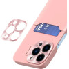 Hurtel Leather Stand Case for Samsung Galaxy S23 Card Wallet Cover with Stand Pink - (Leather Stand Case Samsung S23 Pink)